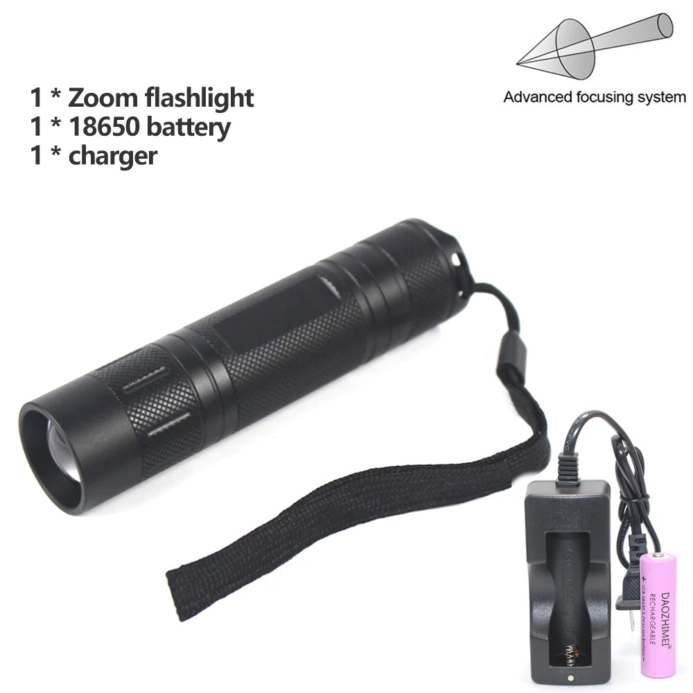 Rechargeable IR 940NM & 850NM LED Infrared Flashlight Zoomable Tactical Torch for Coyote Hog Predator Hunting Infrared Radiation
