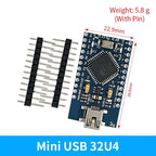 Pro Micro ATmega32U4 5V 16MHz Replace ATmega328 For Arduino Pro Mini With 2 Row Pin Header For Leonardo Mini Usb Interface 1-10