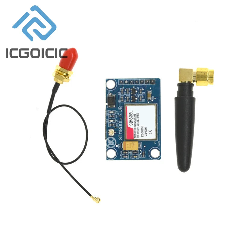 SIM800L V2.0 5V Wireless GSM GPRS MODULE Quad-Band W / Antenna Cable Cap