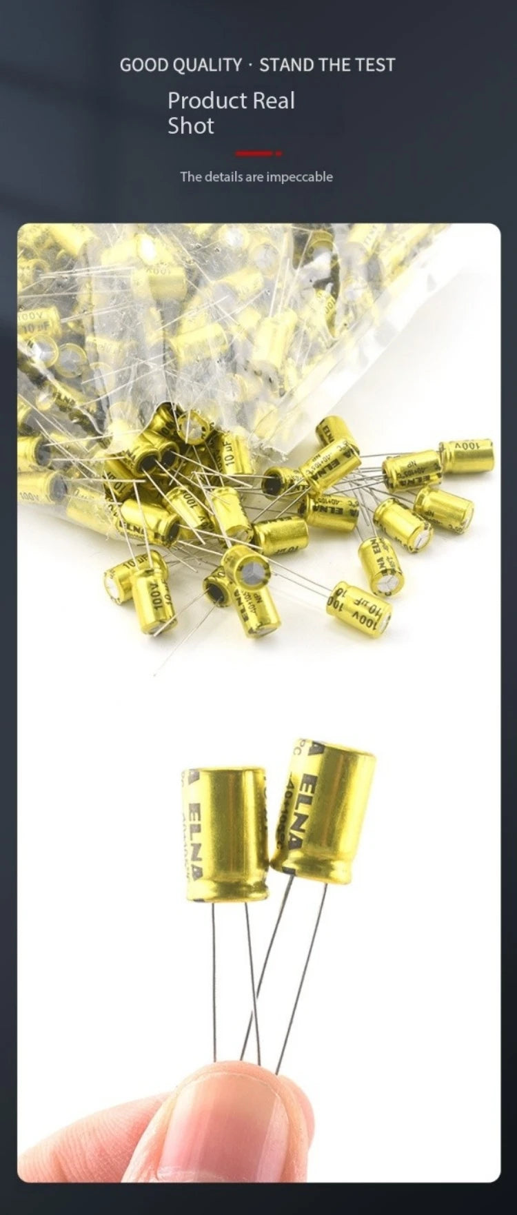 5PCS Audiophile Electrode Electrolytic Capacitor NP 50V 100V 1/2.2/3.3/4.7/6.8/10/22/47UF