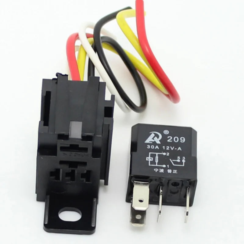 5 sets - Car Auto 30A 12V 24V  Relay Kit For Electric Fan Fuel Pump Light Horn 4PIN/5PIN