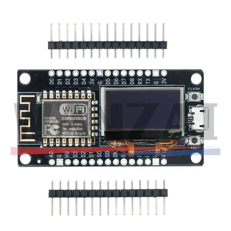 NodeMCU ESP8266 Development Board With 0.96 Inch OLED Display CH340G ESP-12F WiFi Module TYPE-C USB For Arduino/Micropython