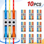 PCT-222-C PCT-223-C Color Lever Wire Connector 2 3 Port 5 10 20PCS Compact Push In Terminal Block for Electrical Cable Wiring