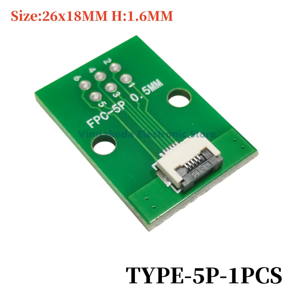 FPC FFC Flexible Cable Adapter Board 0.5mm Pitch Connector SMT to 2.54mm 4P/6P/8P/10P/12P/14P/15P/16P/18P/20P/22P/24P/26P/30P