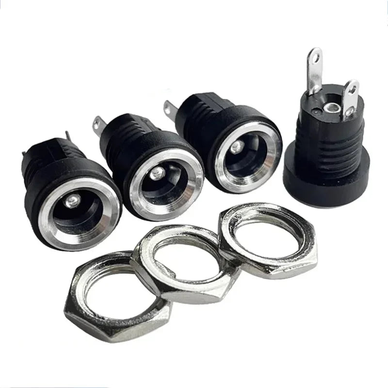 10/50/200Pcs DC-022B DC Power Socket 5.5x2.1/2.5mm Panel Mount Female Jack Socket  DC Connector DC022B