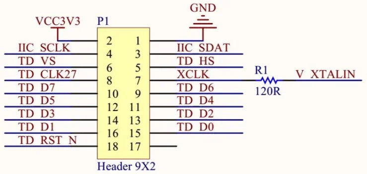 FPGA, ADV7180 camera CCD/PAL decoding module, the same interface as OV7670