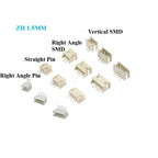 50pcs MX1.25 SH1.0 ZH1.5 PH2.0 XH2.54 VH3.96mm Straight DIP Right Angle Vertical SMT Horizontal SMD Male Wafer Connector
