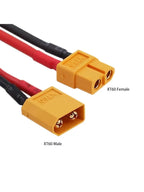 New 1-6 Pair XT60 14AWG Parallel Battery Connector Male/Female Cable Dual Extension 40CM/60CM Silicone Wire for RC Battery Motor