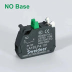 XB4 22mm Emergency Stop Button Switch Double Button Switch with Light Momentary Self Reset Mushroom Power Push Button Switch 10A