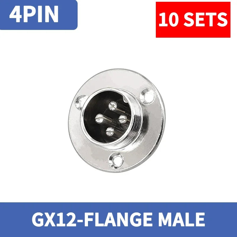 10sets Aviation Socket Plug GX12-2/3/4/5/6/7Pins 16MM Rhombus Flange Seat DF16 Series M16 Aviation Column Circular Connector