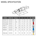 100/50/10Pcs 2.8mm 4.8mm 6.3mm Insulated Seal Spade Wire Connector Female Crimping Terminals Electrical Crimp Terminal Splices