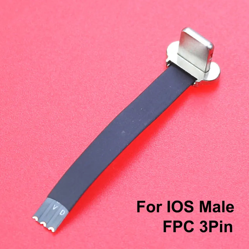 Micro USB Type-C Connector FPC 2Pin 3Pin W/ Resistor R1 Soft Flat Cable Male Charging Cable Fast Charge Wire Extention For Phone