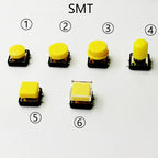 10 Sets Momentary Tactile Button 4PIN SMT/DIP 12X12mm H=9.8/9/16.8mm With Cap Tact Switch Push Button Switch Micro Key Button