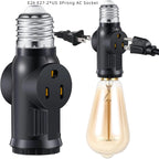2pcs E27 to E27 3E27 4E27 E12 E17 IR Sense Rotatable AC Outlet Plug LED CFL Lamp Holder Converter Light Socket Bulb Base Adapter