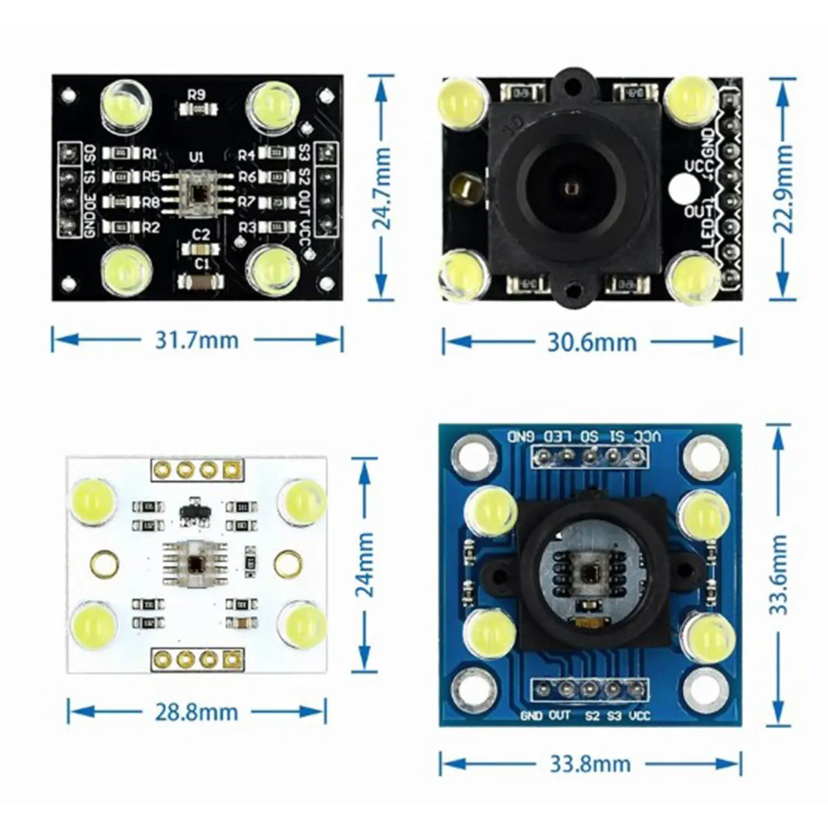 GY-31/GY-33 TCS34725 TCS3200 TCS230 Detector Module Color Recognition Sensor