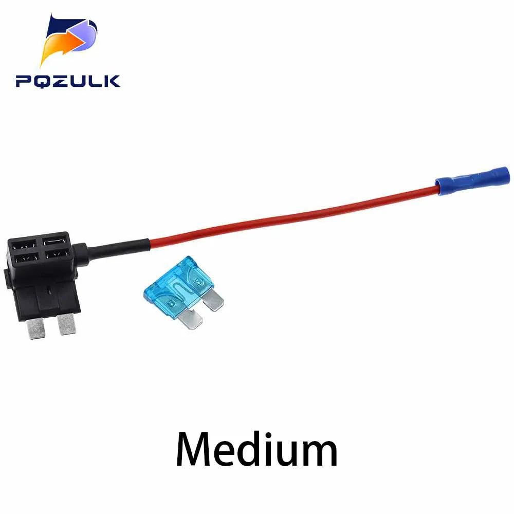 12V Mini Small Medium Size Car Fuse Holder Add-a-circuit TAP Adapter with 10A Standard ATM Blade Fuse Take Electrical Appliances