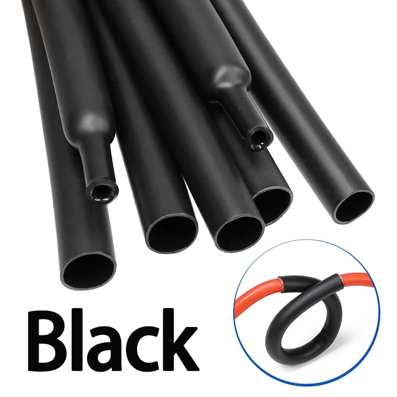 2M 3:1 Heat Shrink Tube With Glue 1.6mm-50mm Multicolor Dual Wall Adhesive Lined Polyolefin Shrinkin ﻿Wrap Cable Protect Sleeve