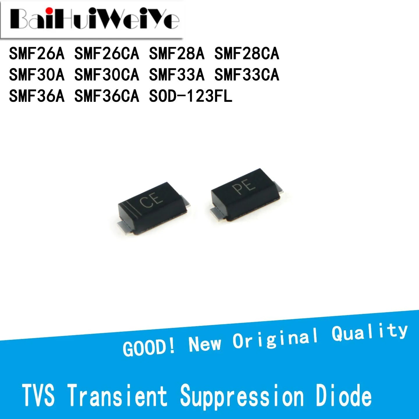 50PCS SMD TVS Diode SMF26A SMF26CA SMF28A SMF28CA SMF30A SMF30CA SMF33A SMF33CA SMF36A SMF36CA SOD-123FL