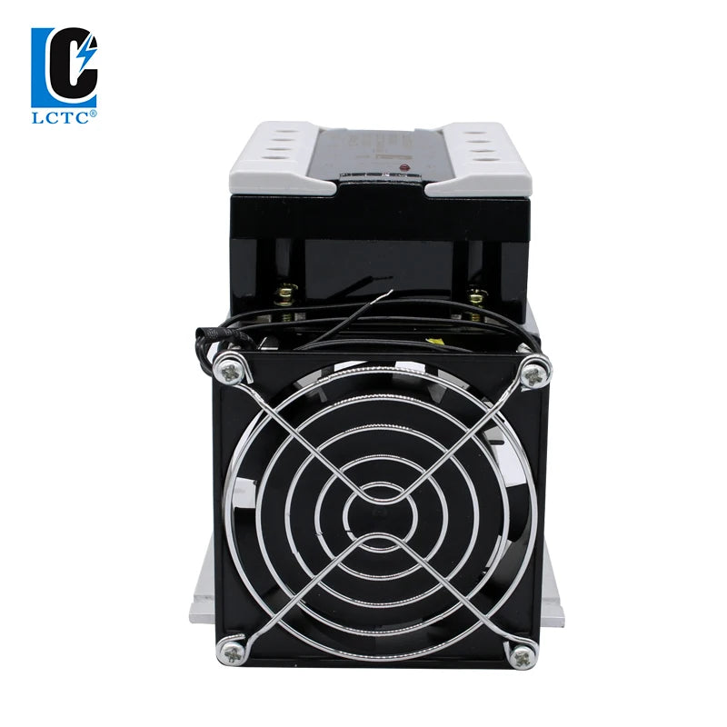 LCTC Three Phase Solid State Relay SSR With Heat Sink 40A 3-Three DC to AC AC To AC 3-32VDC Control For Switch On-Off