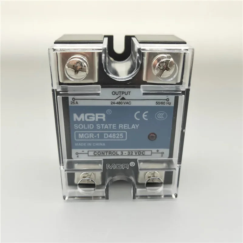 SSR MGR-1 D4810 D4825 D4840 Single Phase DC Control DC Heat Sink 3-32VDC To 220VDC 600V 10A 25A 40A DD Solid State Relay