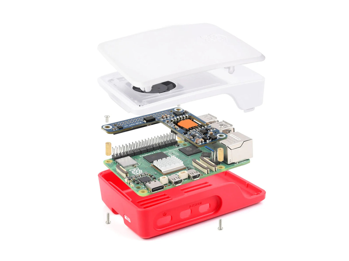 Waveshare PoE/ PoE+ HAT (J) For Raspberry Pi 5/CM5, 5V/5A, Isolated Switched-mode Power Supply, Providing Both Network And Power