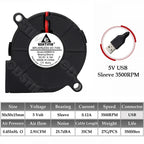 Gdstime 5015 Blower Fan 24V 12V 5V 50MMx15MM Turbine Radial Fan 5015 Dual Ball High Speed Cooler for 3D Printer Parts Cooling
