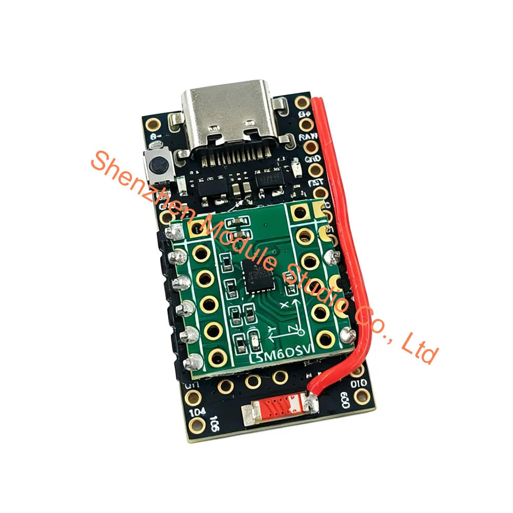Smol Slime Pre‑Soldered Board with LSM6DSV Module, NRF52840 Pro‑Micro, Antenna & Buttons Pre‑Welded