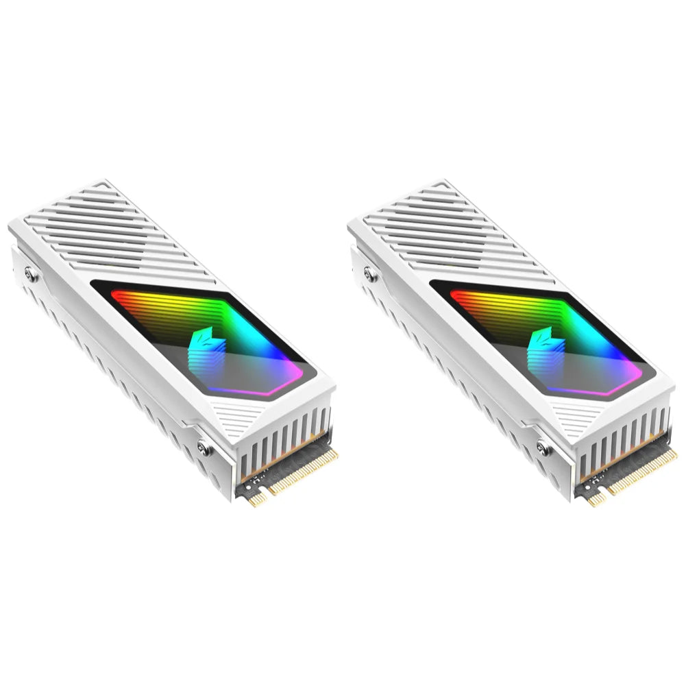 M.2 2280 SSD Heatsink SSD Aluminum Alloy 5V 3 Pin ARGB Radiator Built-in Cooling Fan Hard Drive Heatsink M.2 Radiator Cooler
