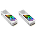 M.2 2280 SSD Heatsink SSD Aluminum Alloy 5V 3 Pin ARGB Radiator Built-in Cooling Fan Hard Drive Heatsink M.2 Radiator Cooler