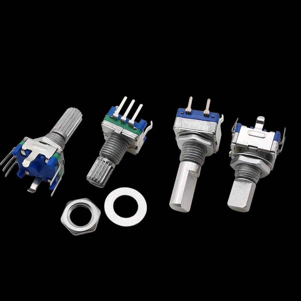 1Box EC11 Handle Length 15mm / 20mm Shaft Encoder Switch Kit 5 Pin Half / Plum Rotary Encoder Code Switch