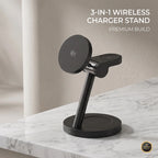 3in1 Qi2.2 25W Fast Wireless Charging Station 45W PD Plug For iPhone 17 16 Pro Max Plus Apple Watch Ultra SE 3 11 10 AirPods