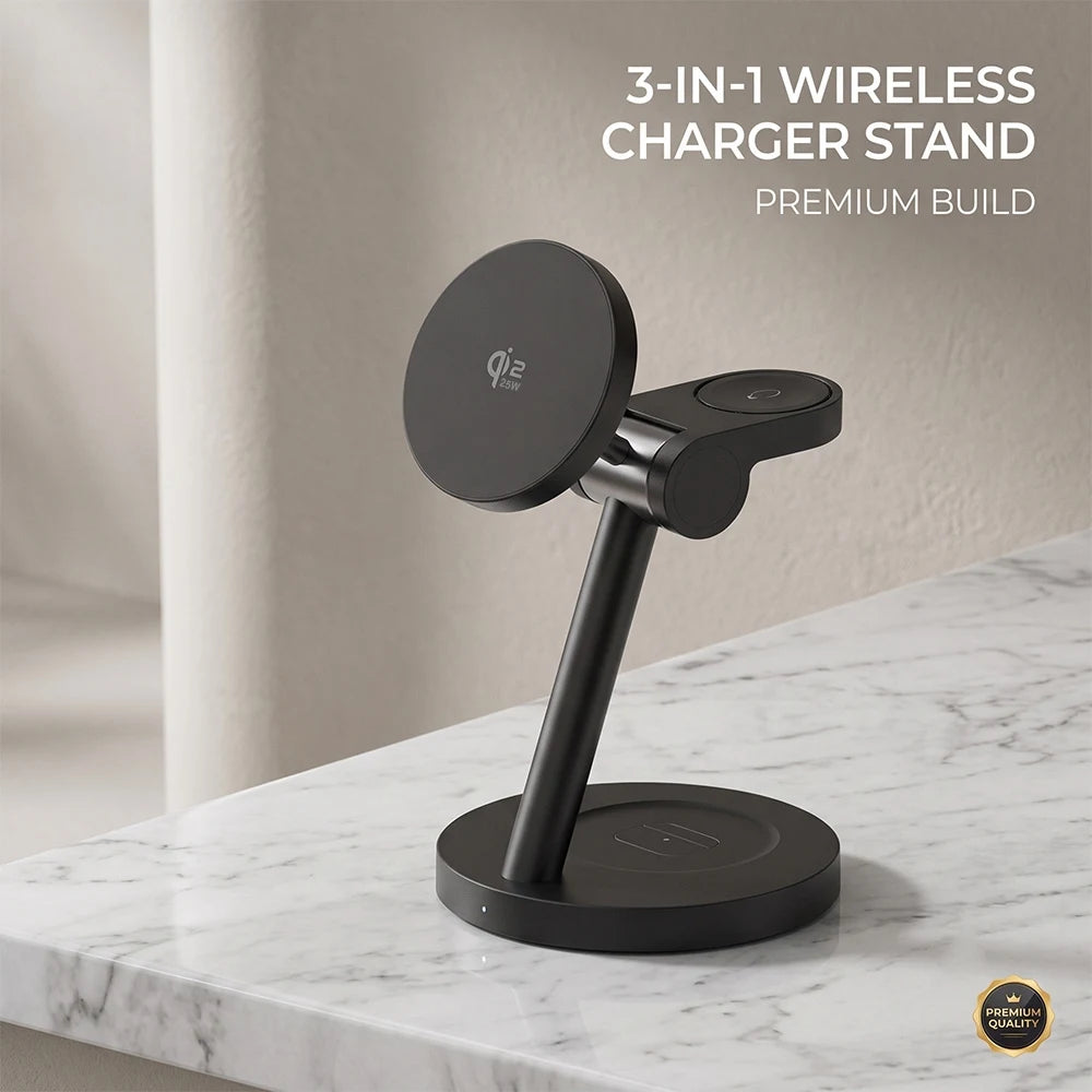 3in1 Qi2.2 25W Fast Wireless Charging Station 45W PD Plug For iPhone 17 16 Pro Max Plus Apple Watch Ultra SE 3 11 10 AirPods