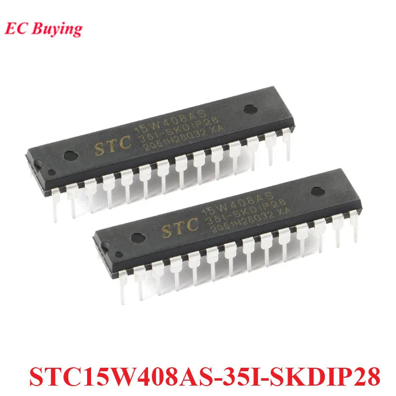 5pcs/1pc STC15W408AS STC15W408 STC 15W408AS Microcomputer Microcontroller MCU SMD STC15W408AS-35I-SKDIP28 1T 8051 Single Chip IC