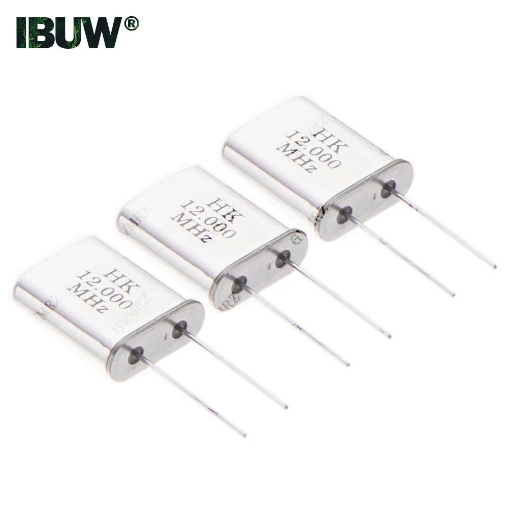 10PCS HC-49U 2Pin Passive Crystal Oscillator 10MHZ 11.0592MHZ 12MHZ 13.56MHZ 16MHZ 24MHZ