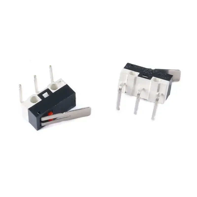 10Pcs Mini Micro Limit Switch NO NC 3 Pins PCB Terminals SPDT 1A 125V Roller Arc Lever Snap Action Push Microswitches