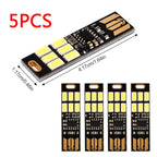 5pcs Portable Mini 5730 USB 6 LED Light 5V Touch Sensor Dimmable Night Light for Power Bank Computer Laptop Book Reading Lamp