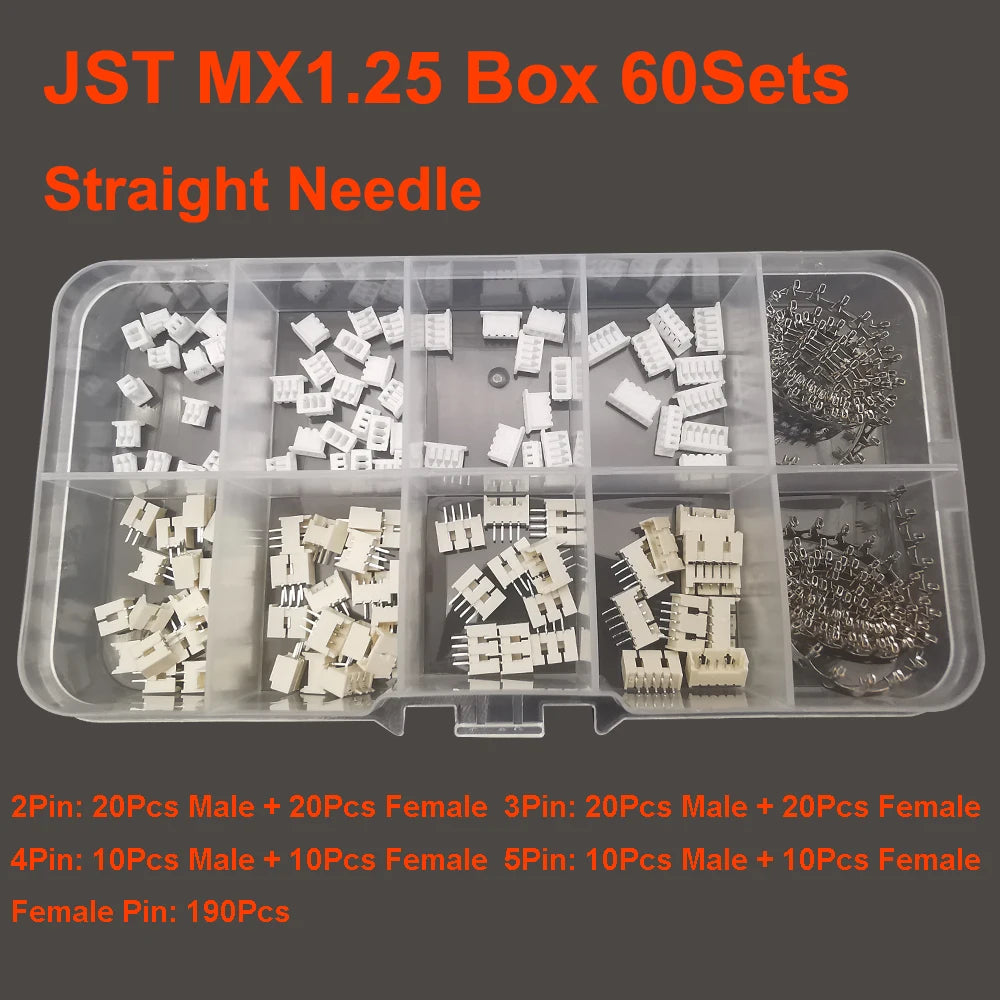19 Type JST Box SH1.0/MX1.25/PH2.0/XH2.54/VH3.96/SM2.54/SYP Pitch Connector Terminal Kit  SMD/Straight/Right Angle Type DIY