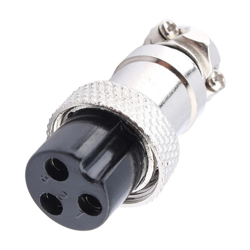 1pc GX16 3-pin Screw-type Aviation Electrical Socket Connector Wire Harness Panel For Data Acquisition Systems Inclinometers