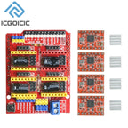 CNC Shield V3 Engraving Machine / 3D Printer / + 4pcs A4988 / 4pcs DRV8825 Stepper Motor Driver For Arduino