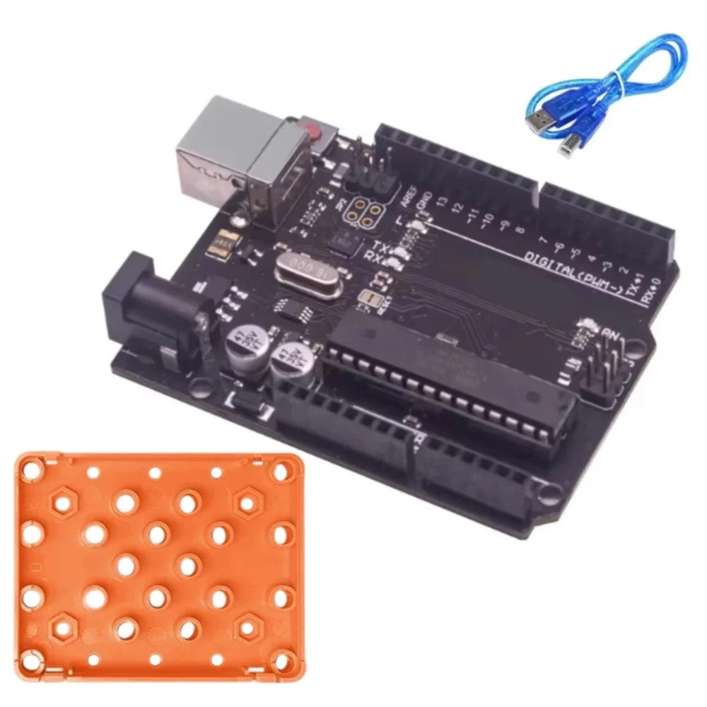 Arduino UNO R3 ATmega328P Development Board USB Cable 14 Digital I/O 6 Analog Inputs 16MHz DIY Electronics Project