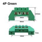 Blue Green White Bridge Design Zero Line 4-12 Pole Screw Brass Copper Grounding Strip Terminal Block Connector Earth And Neutral