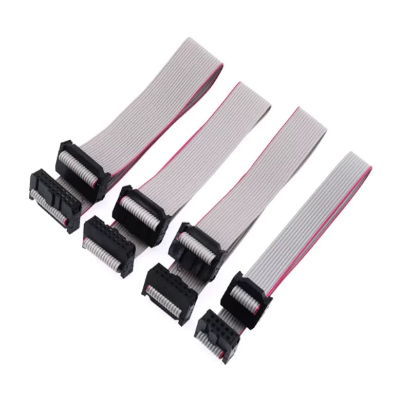 2.54 Pitch FC to FD Gray Cable IDC Wire Welding Plate Male to Female DC4 Transfer Connection 8P-50P Wire Connector
