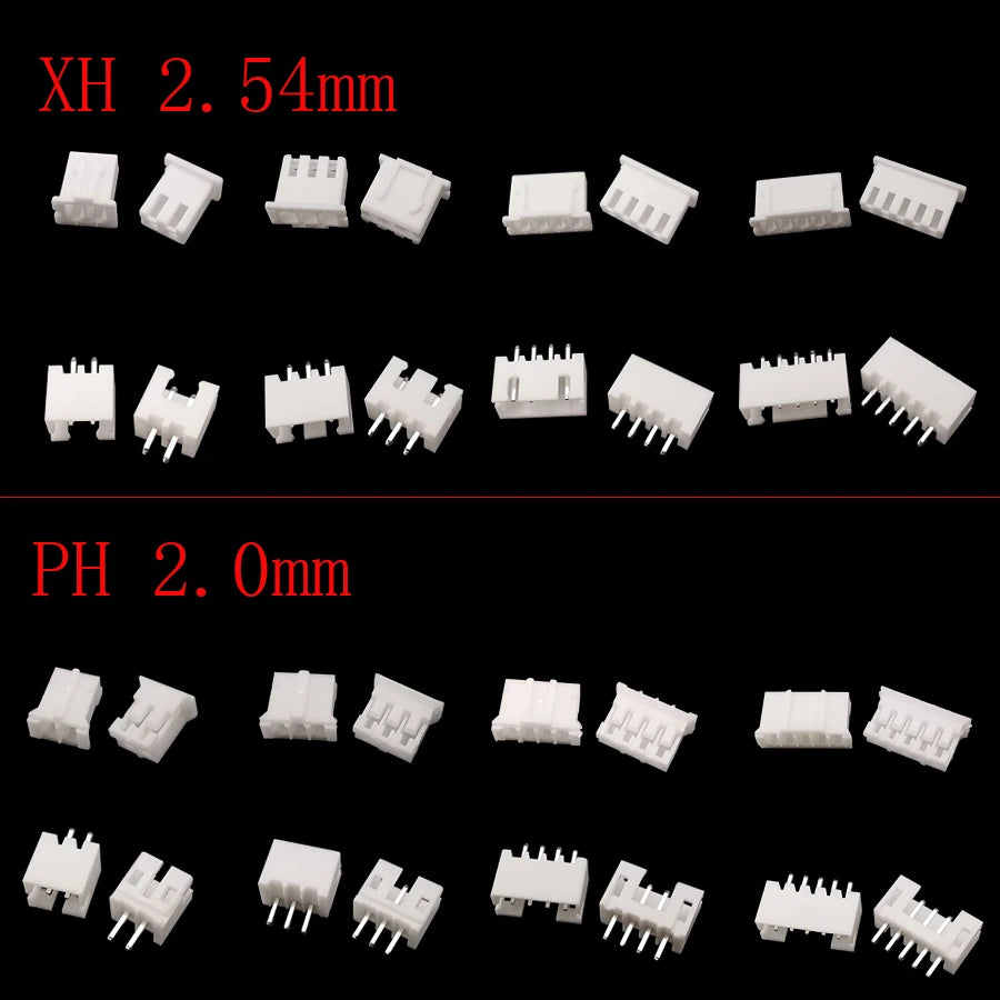 1box PH 2.0mm XH 2.54mm JST 1.25mm SH 1.0mm VH 3.96mm Pitch Terminals Crimping Male Plug Female Socket Connector Kit