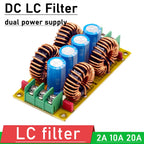 Positive Negative Dual Power DC LC Low-Pass Filter Electromagnetic Interference EMI for Car Amplifier Noise Filtering