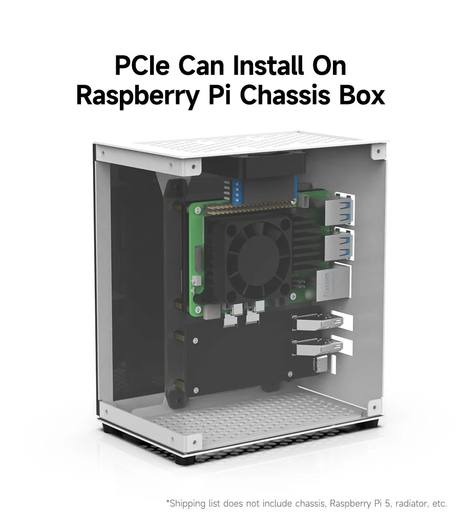 Raspberry Pi 5 Dedicated PCIE to M.2 NVME SSD Solid State Drive Expansion Board 2230 2242 2260 2280 Support Pi5 Active Cooler