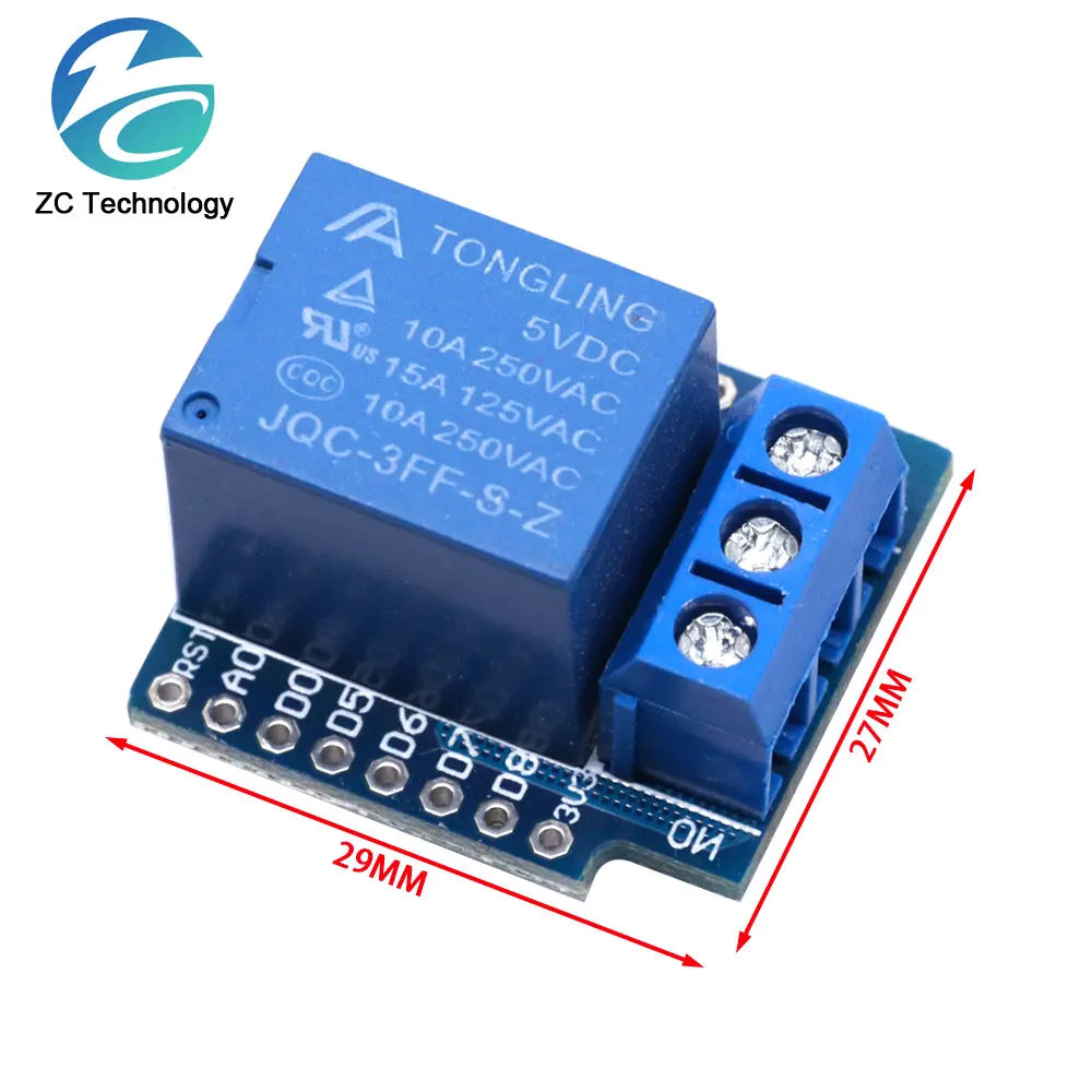 One Channel Wemos D1 Mini Relay Shield Wemos D1 Mini Relay Module for ESP8266 Development Board 1 Channel