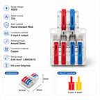 1 In Multiple Out Mini Fast Wire Connectors Universal Compact Push-in Terminal Block Cable Splitter LED Lighting Wiring 1/5/10PC
