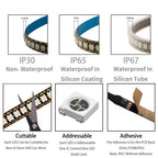 WS2815 Smart Full Color RGB LED Lights Strip 1M-5M 30/60/74/96/144 LEDs/m Individually Addressable IC LED Strips IP30 IP65 IP67