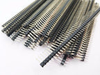 10pcs 2.54mm 1X40P L7.5/11.4-40mm Long Single Row Straight Stackable Wire Jumper Brass Goldplated PCB Connector Male Pin Header