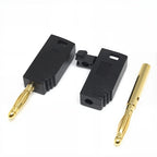 30V/10A 10PCS 2MM Banana Plug Gold Plating Stackable Electrical Terminal Connector Accessories 5 Colors